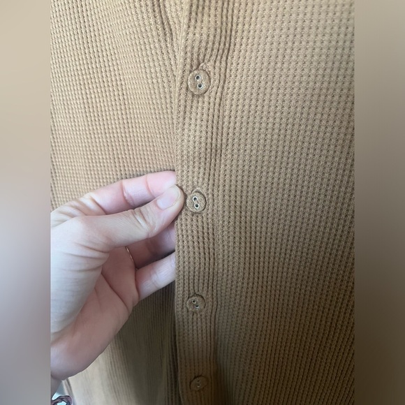 SKIMS Waffle Knit Sleep Jumpsuit Camel - Picture 11 of 12